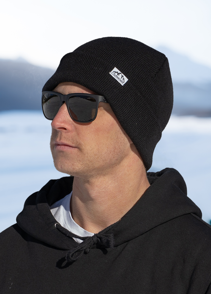 Merino Wool Team Beanie: Black