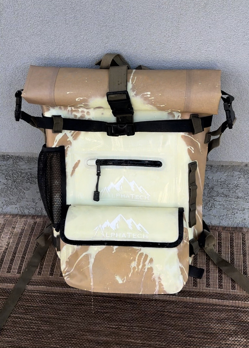 Color Changing Drybag + DryPouch: Tan/White