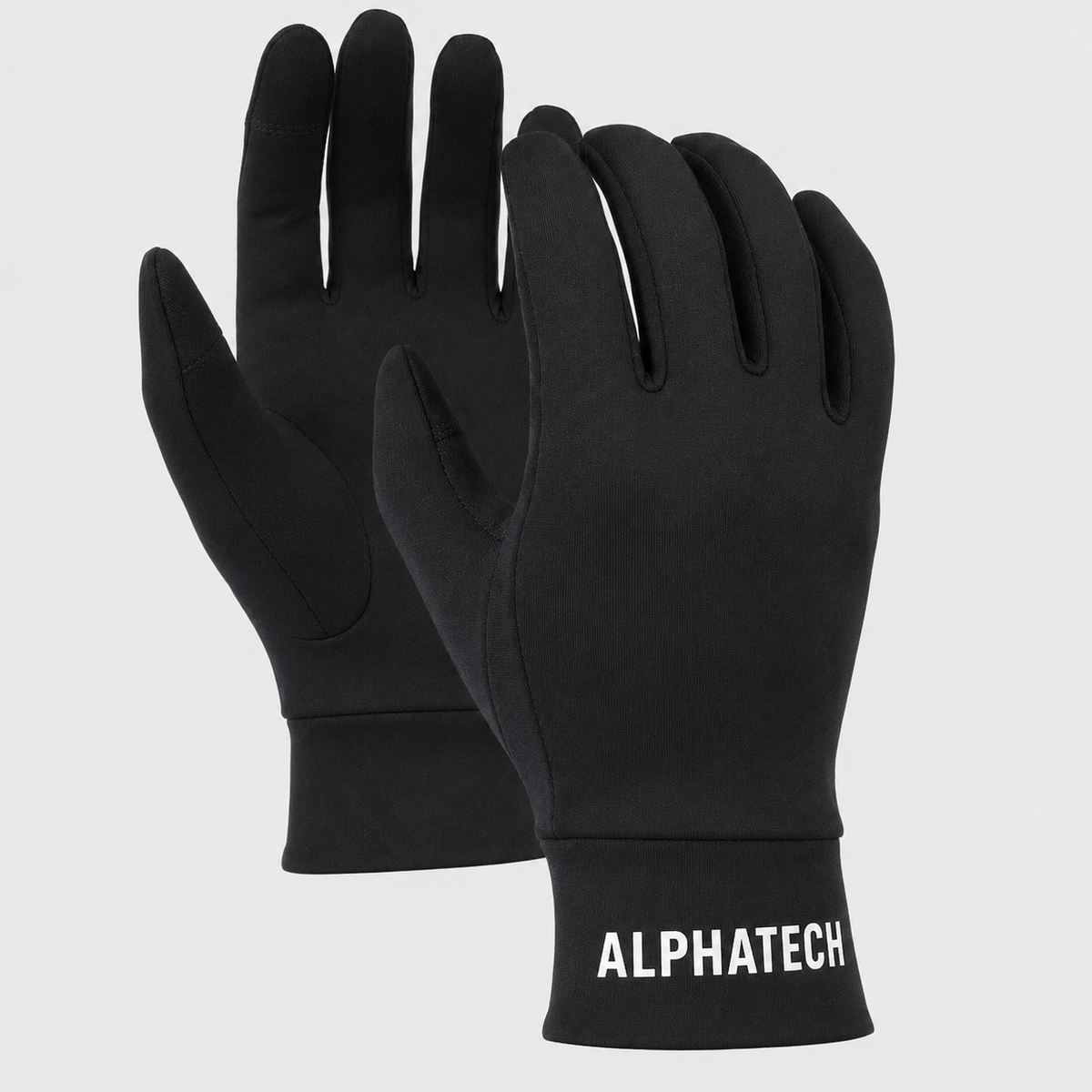Touchscreen Liner Gloves: Black