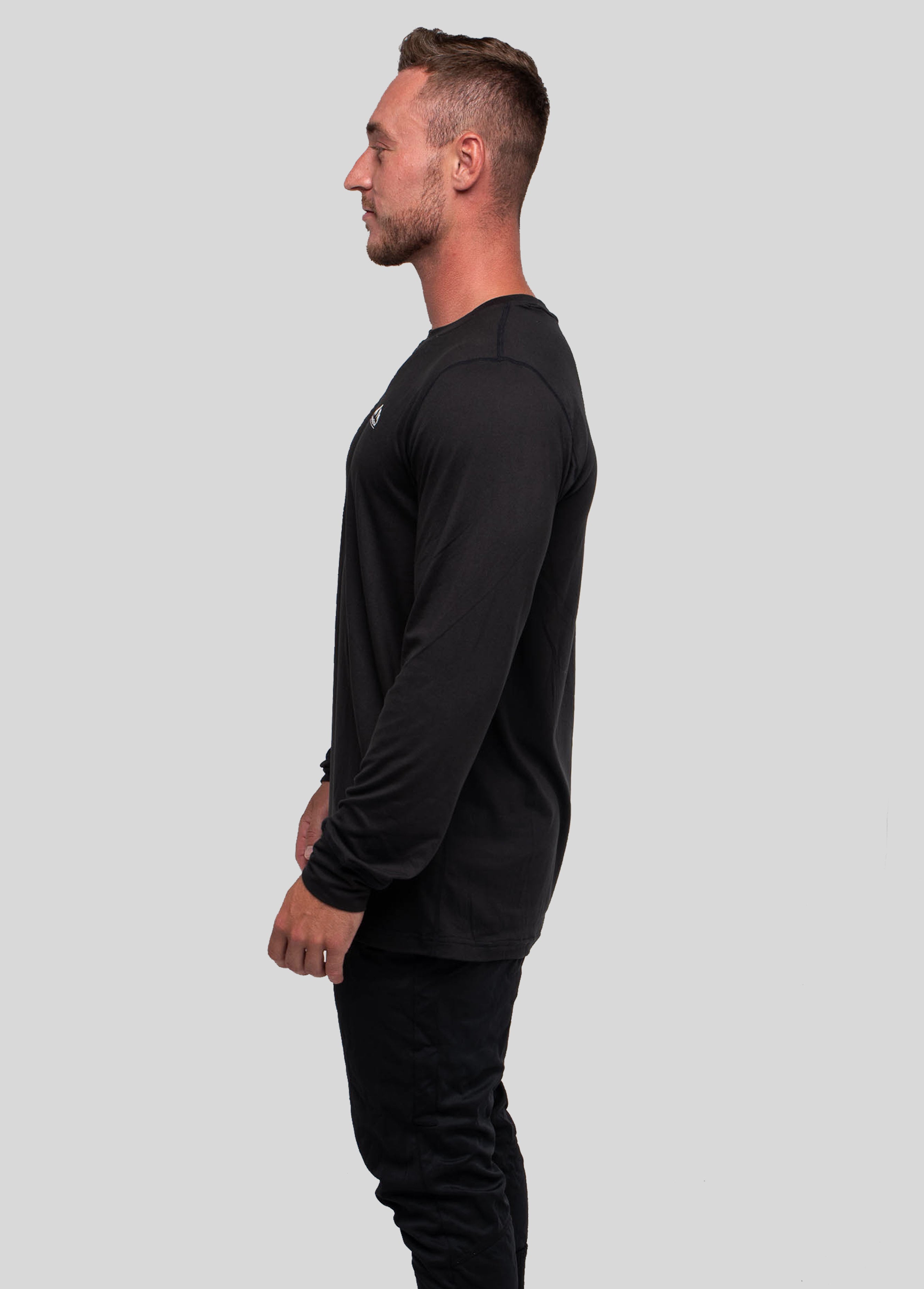 Crew Neck Base Layer: Black