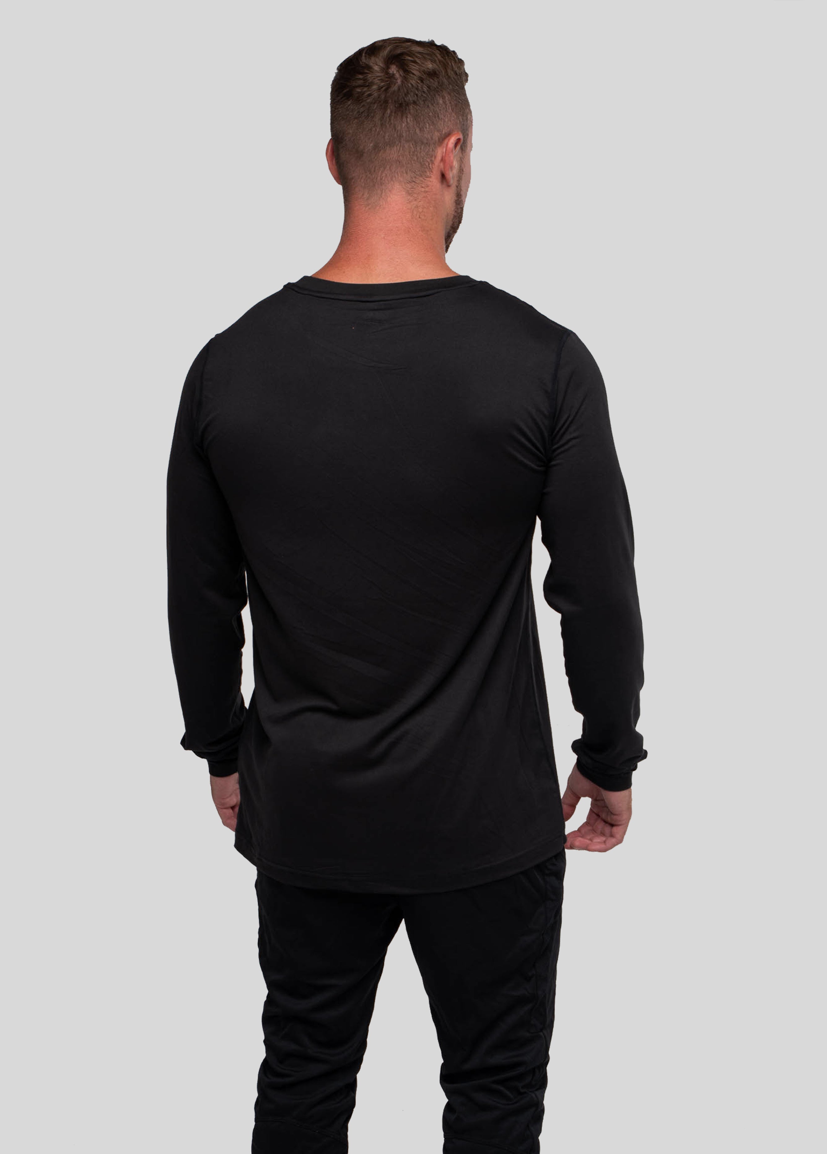 Crew Neck Base Layer: Black
