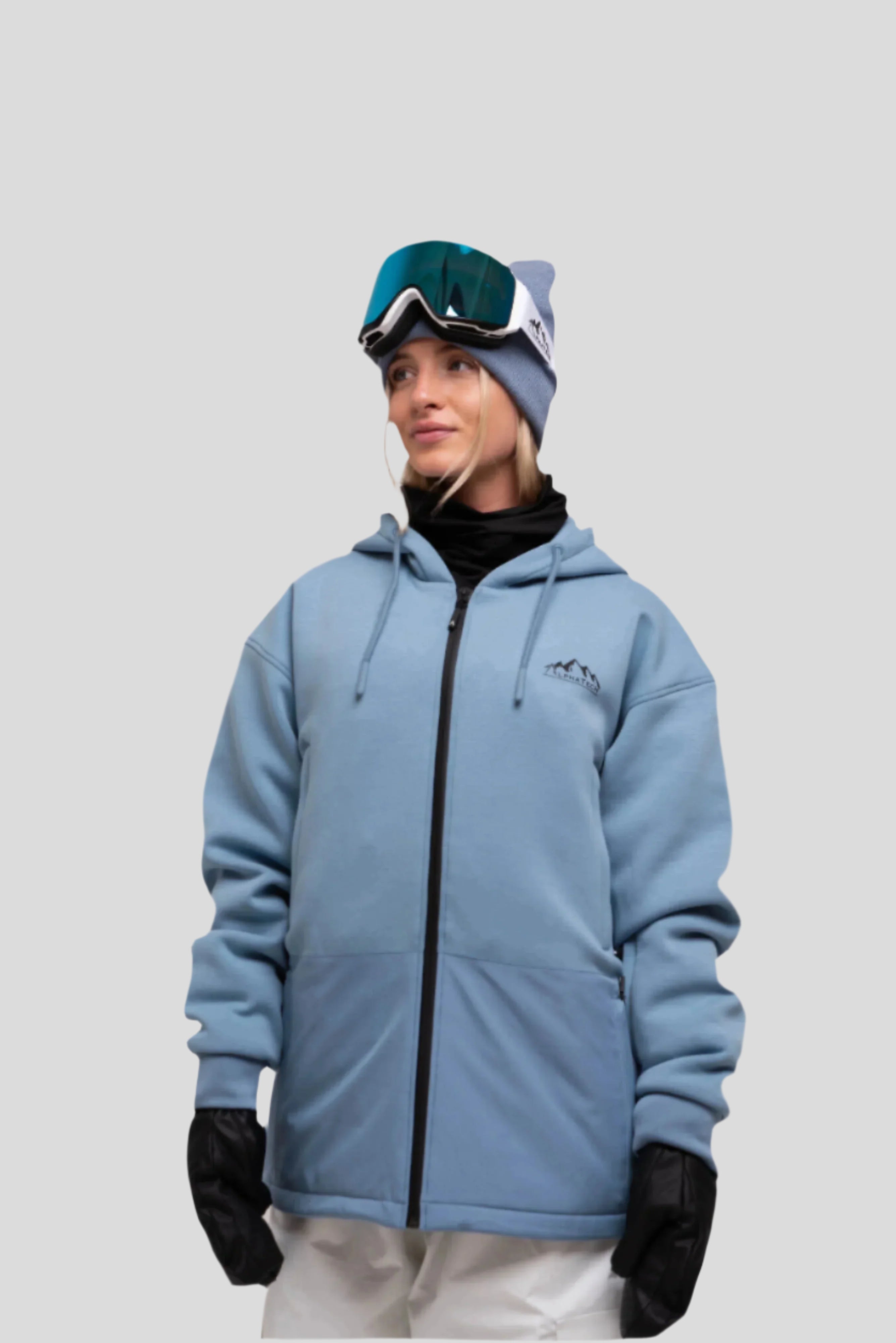 The Softflex Zip-up: Faded Denim