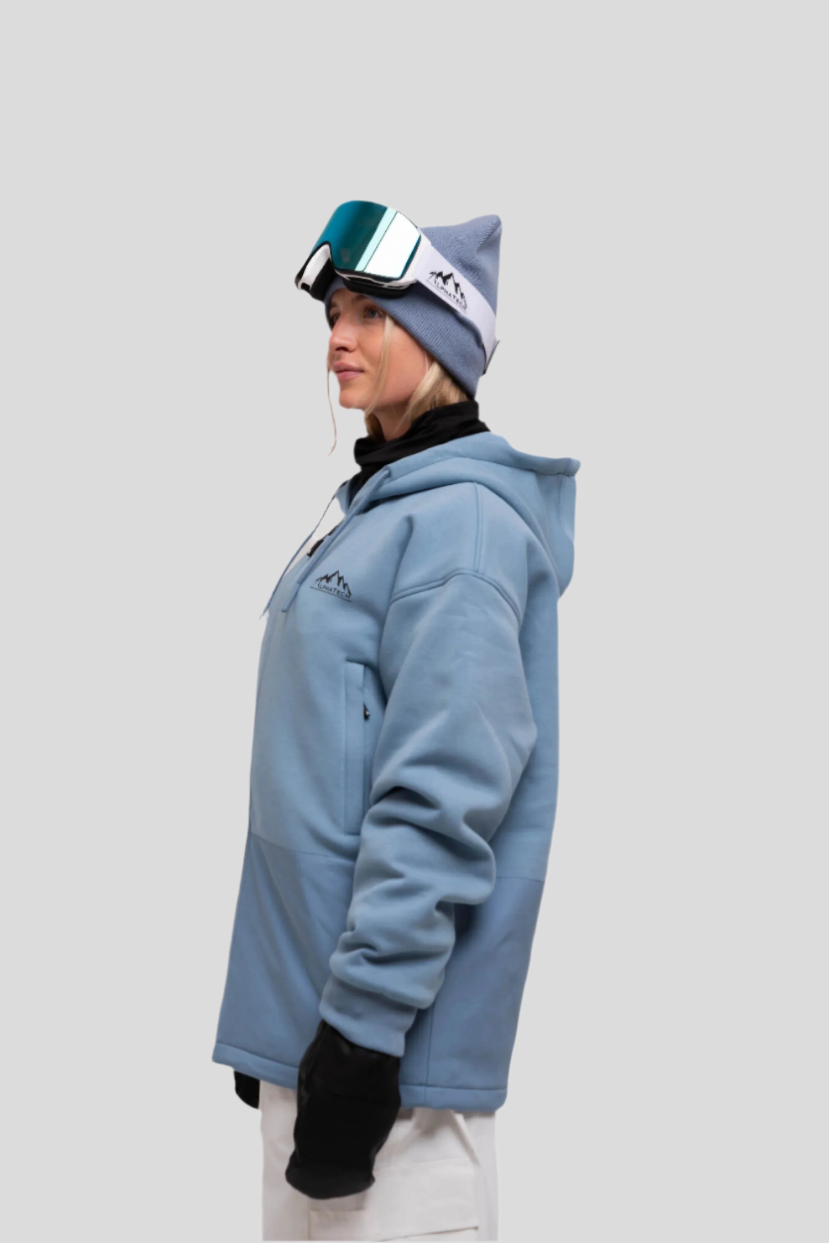 The Softflex Zip-up: Faded Denim