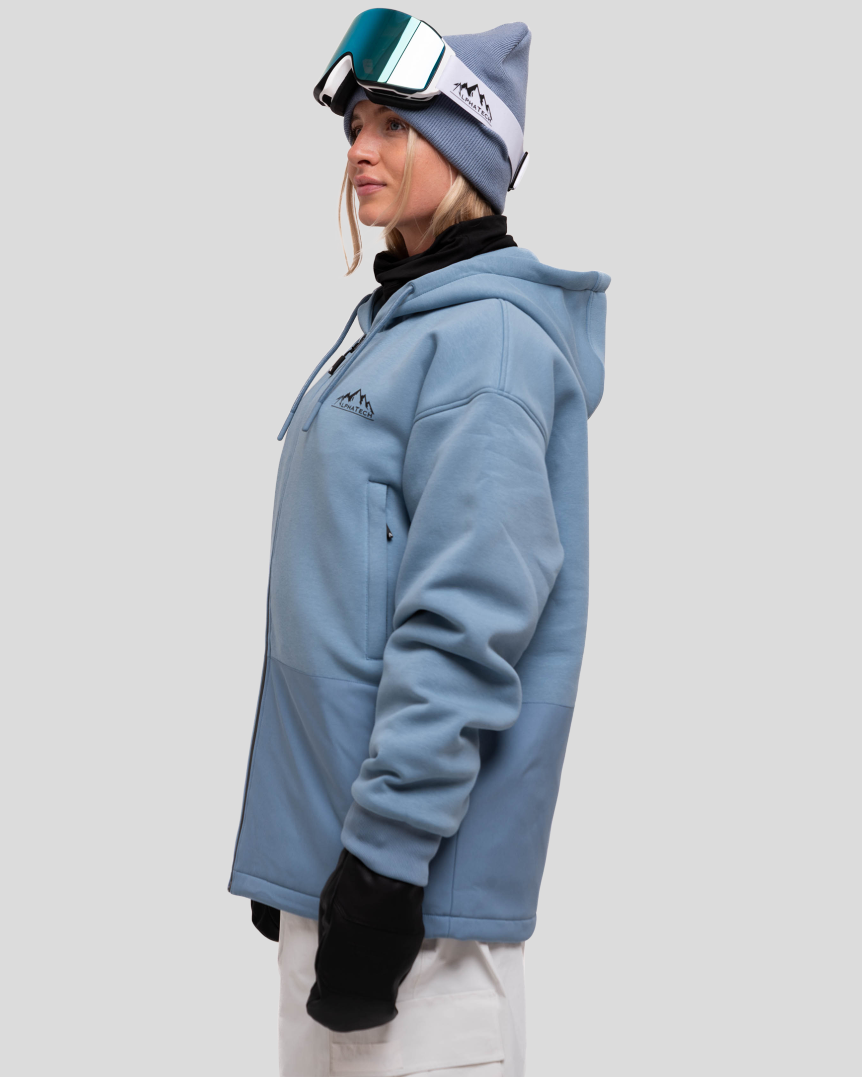 The Softflex Zip-up: Faded Denim