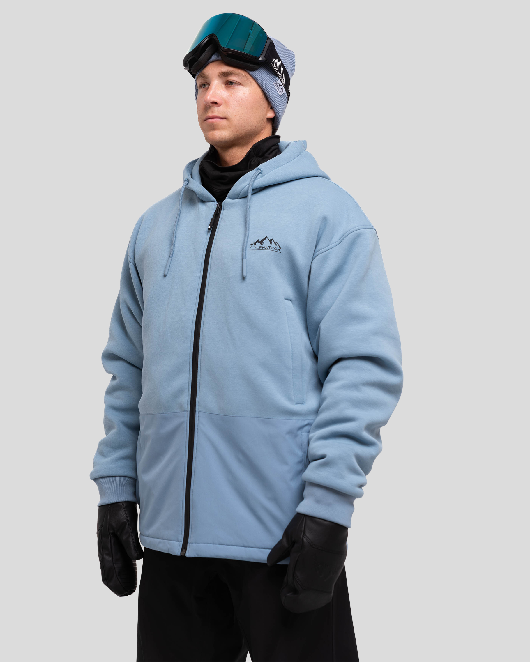The Softflex Zip-up: Faded Denim