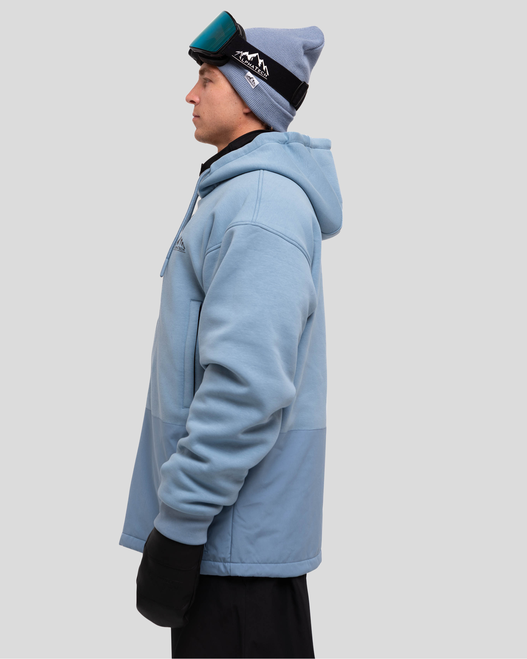 The Softflex Zip-up: Faded Denim
