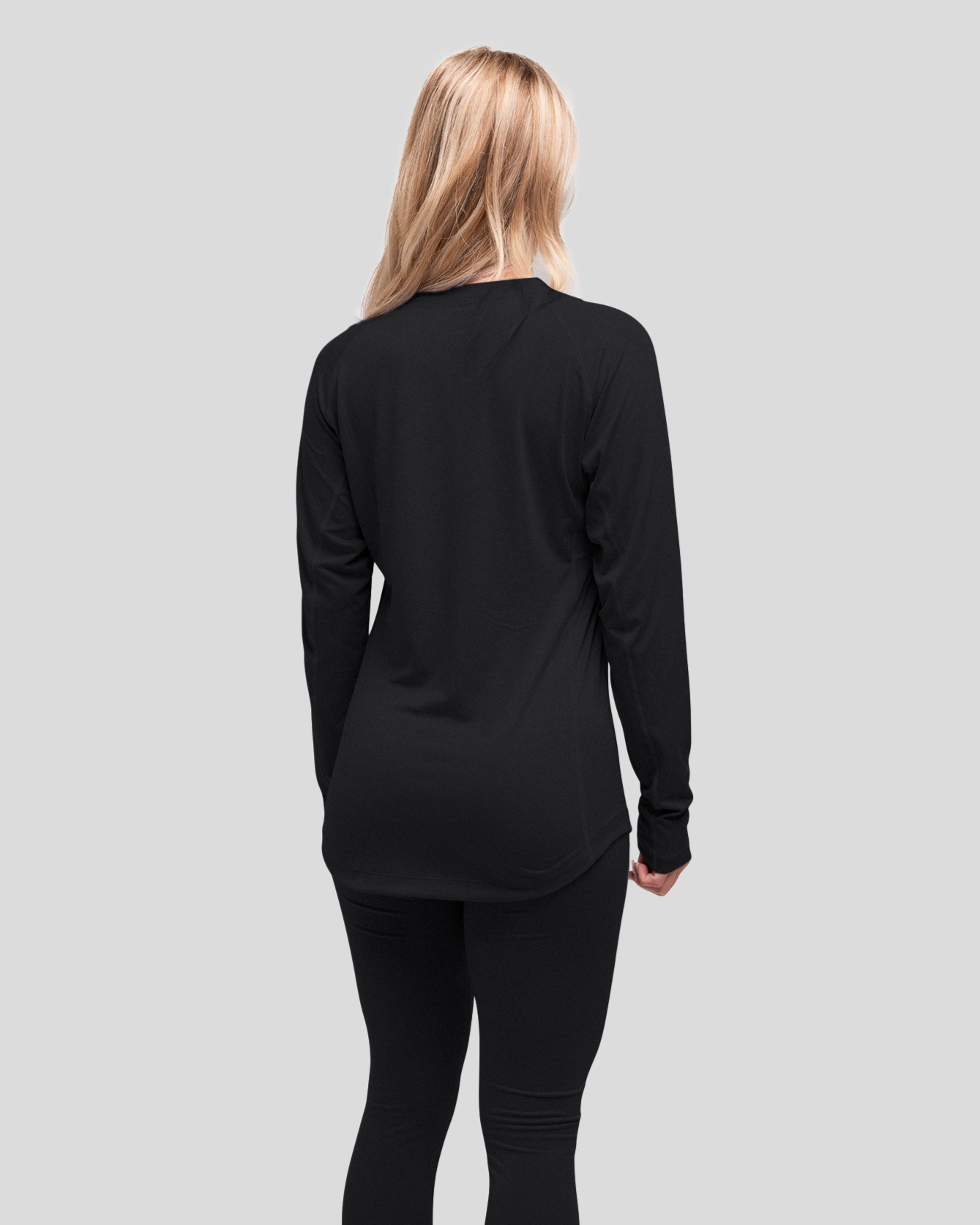 Crew Neck Base Layer: Black