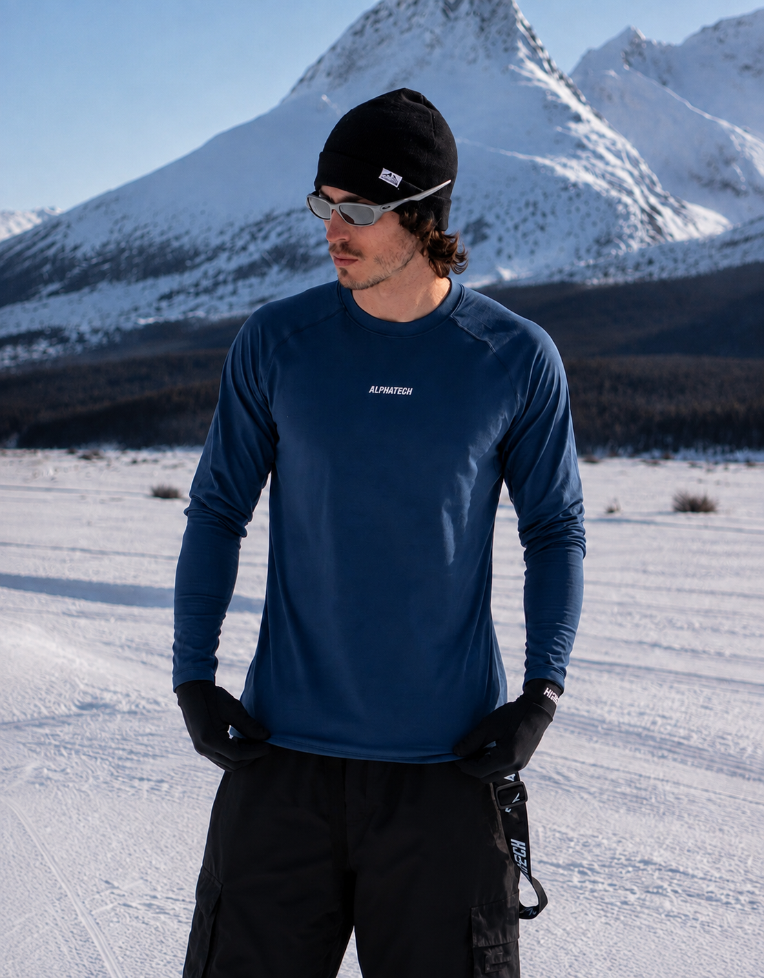 Crew Neck Base Layer: Navy Blue