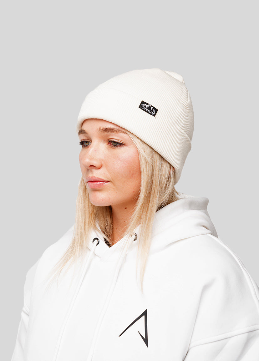 Merino Wool Team Beanie: White