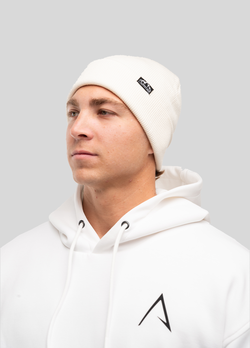 Merino Wool Team Beanie: White