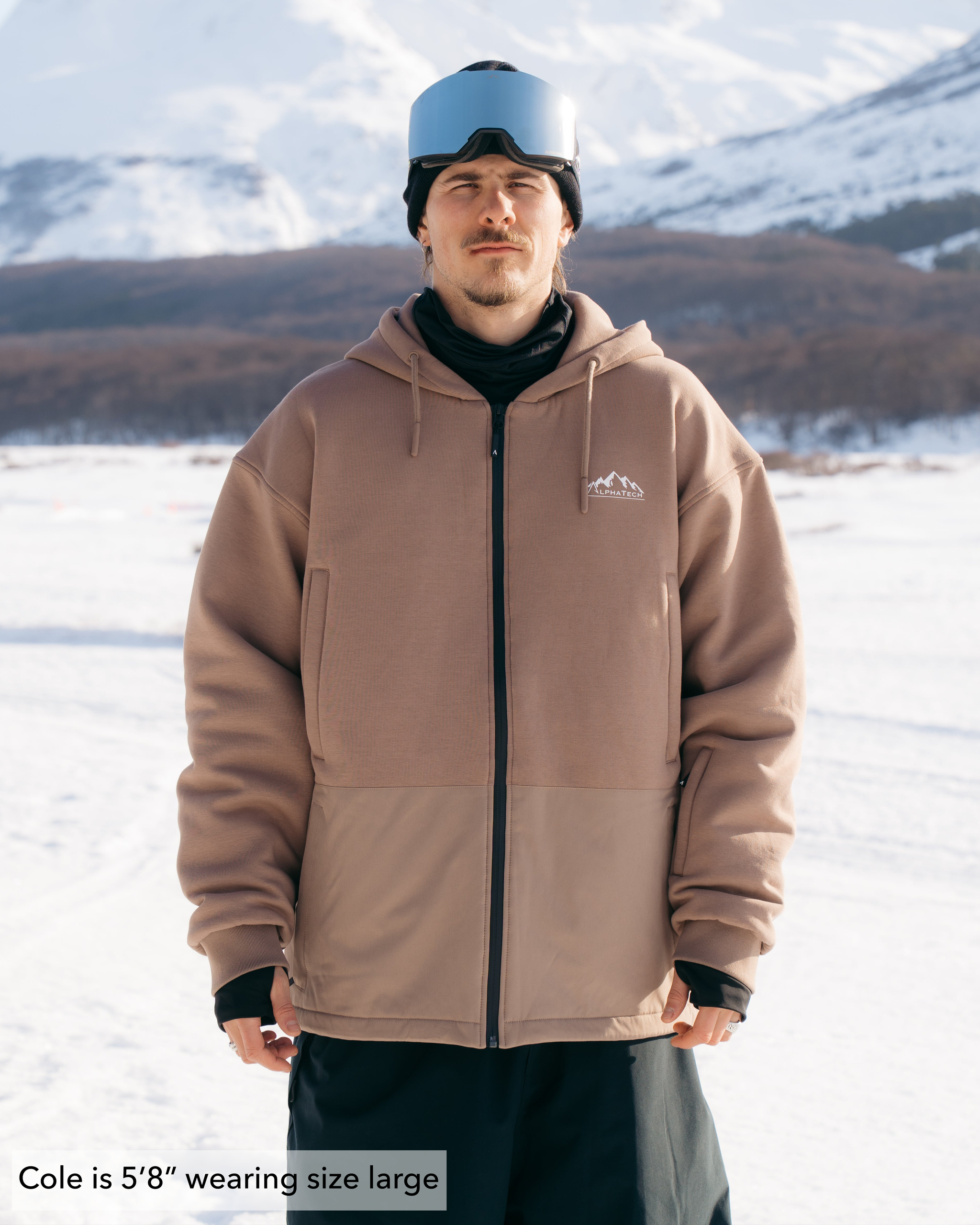 Softflex Zip-Up Snow Hoodie: Clay
