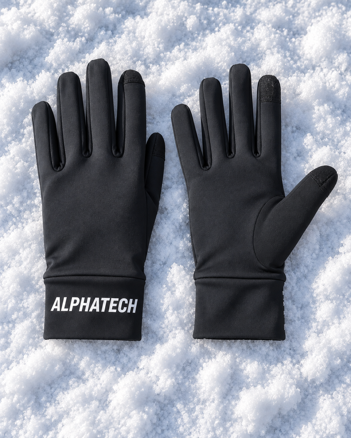 Touchscreen Liner Gloves: Black