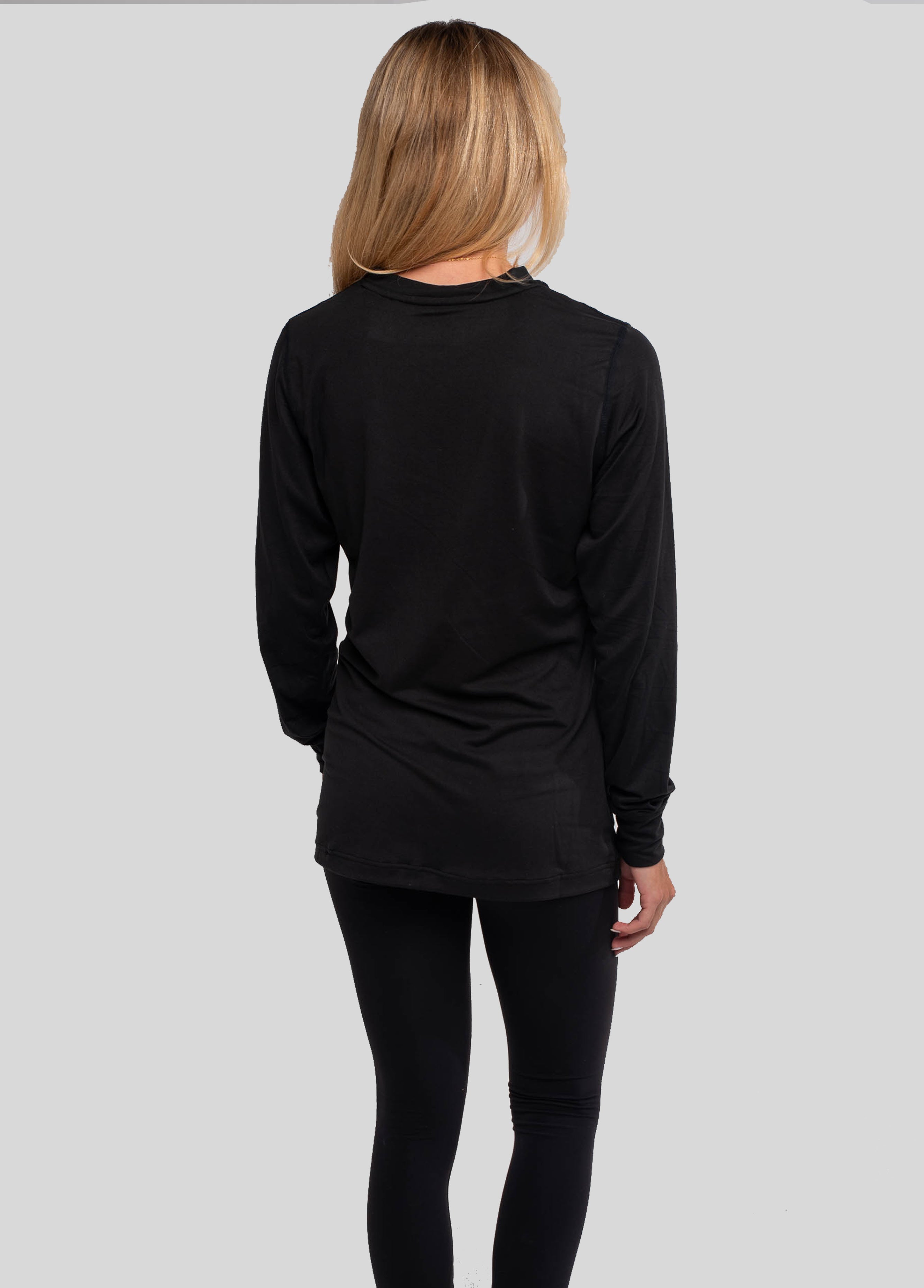 Crew Neck Base Layer: Black