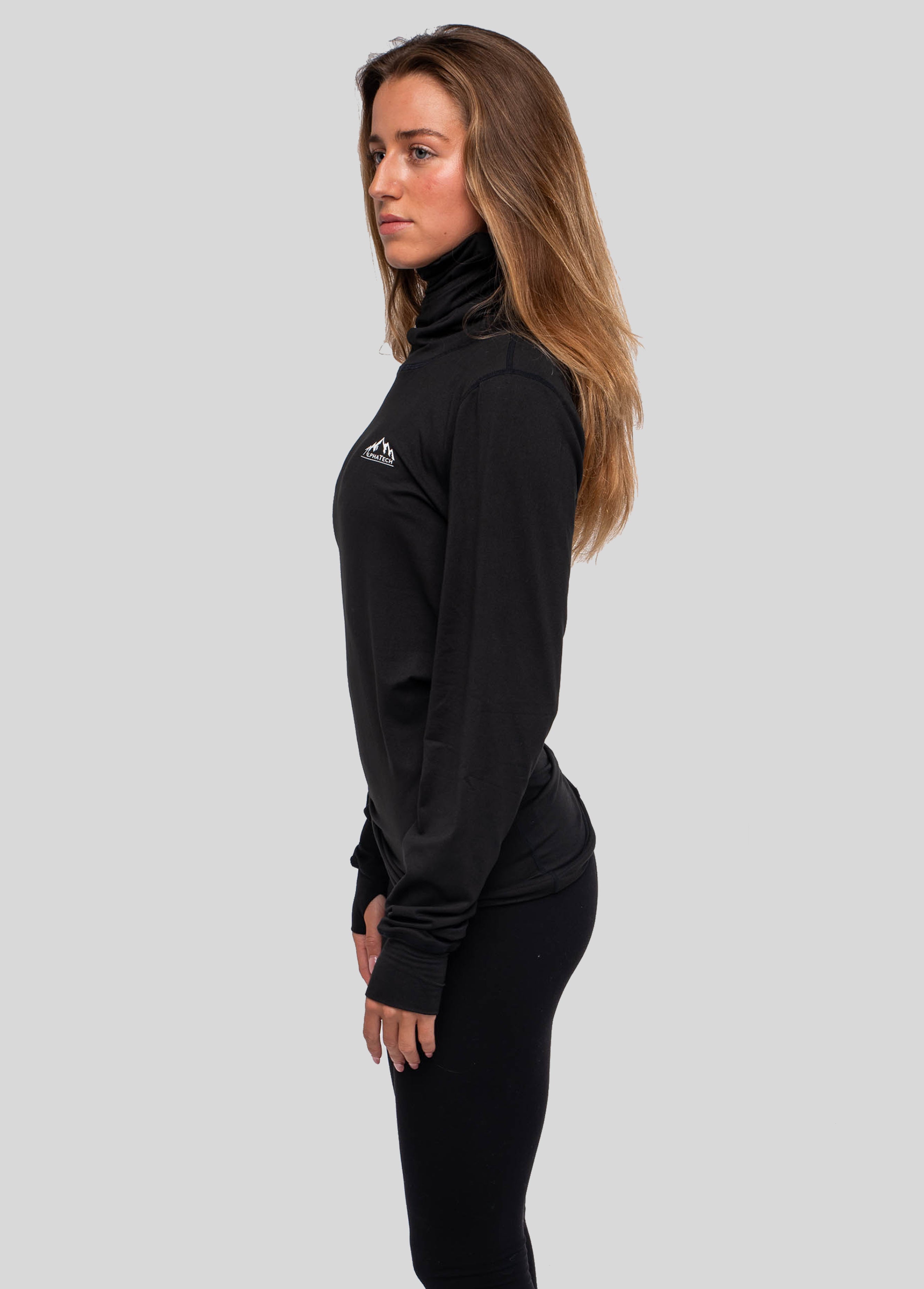 Long Neck Base Layer: Black