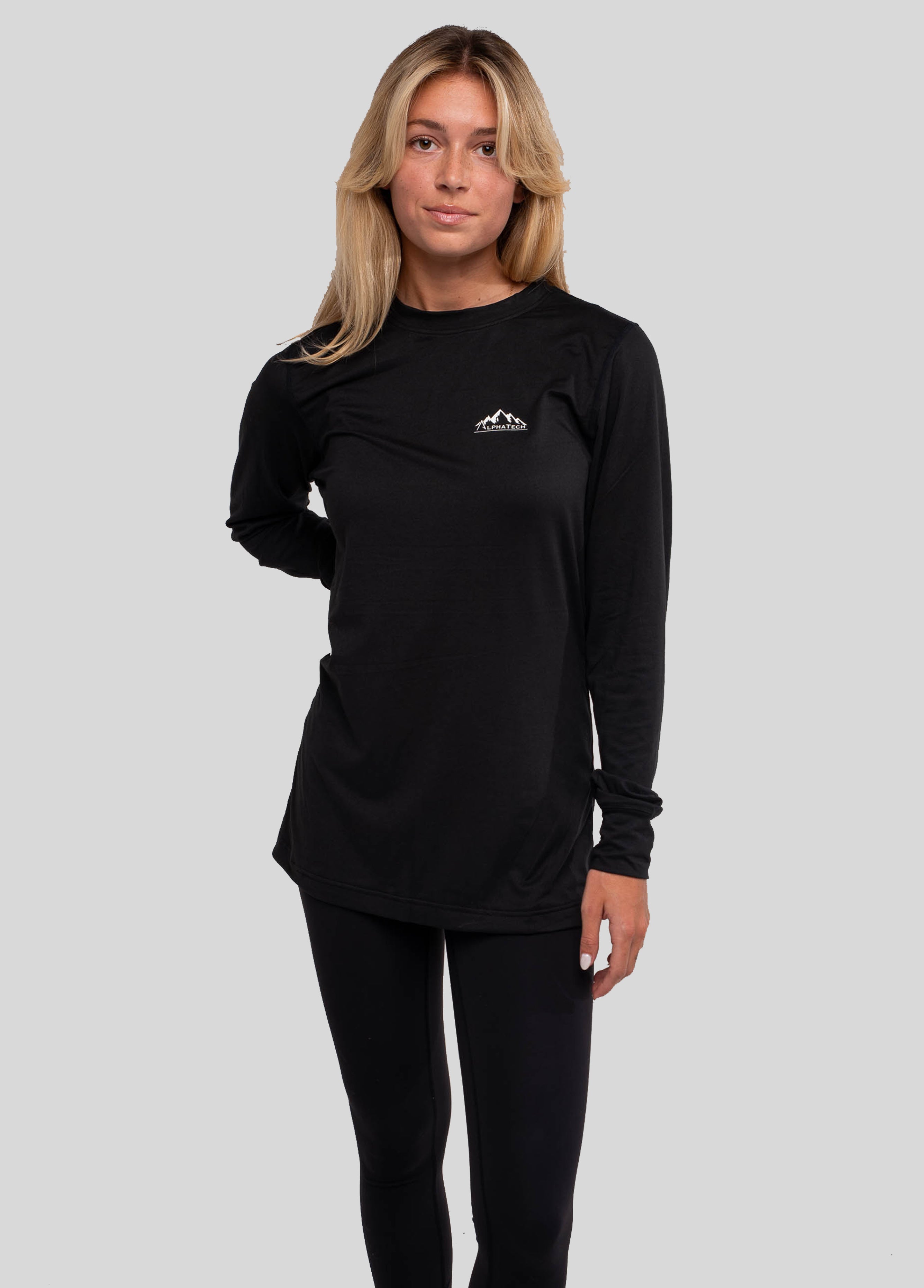 Crew Neck Base Layer: Black