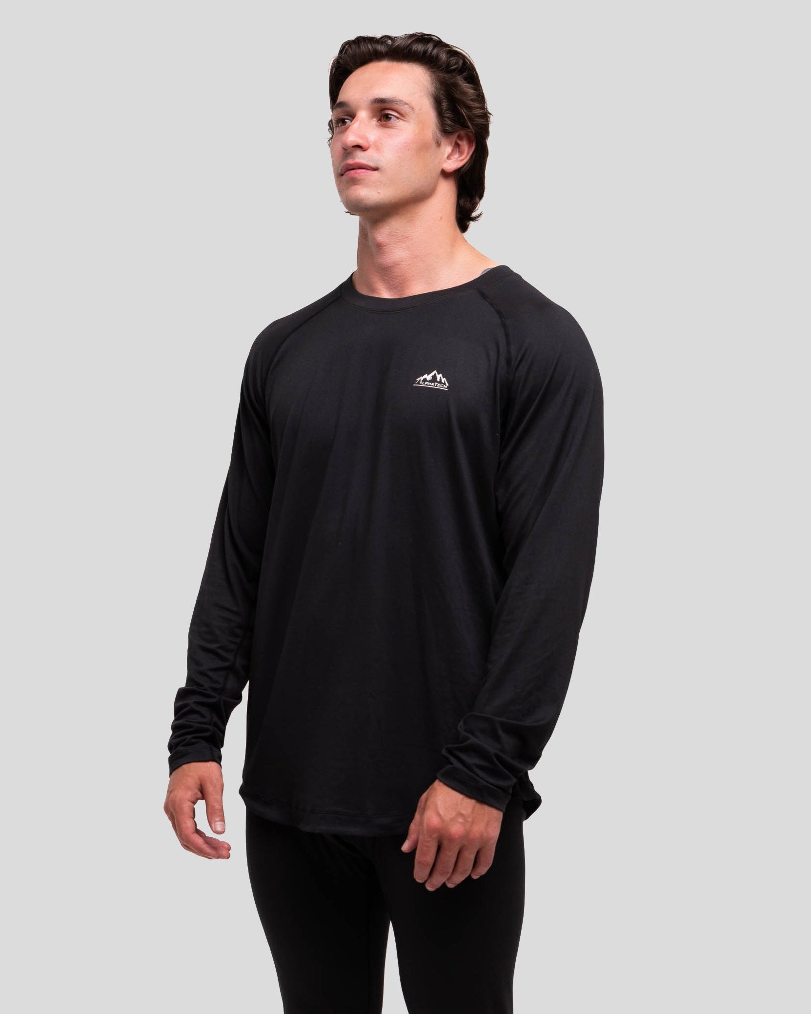 Crew Neck Base Layer: Black
