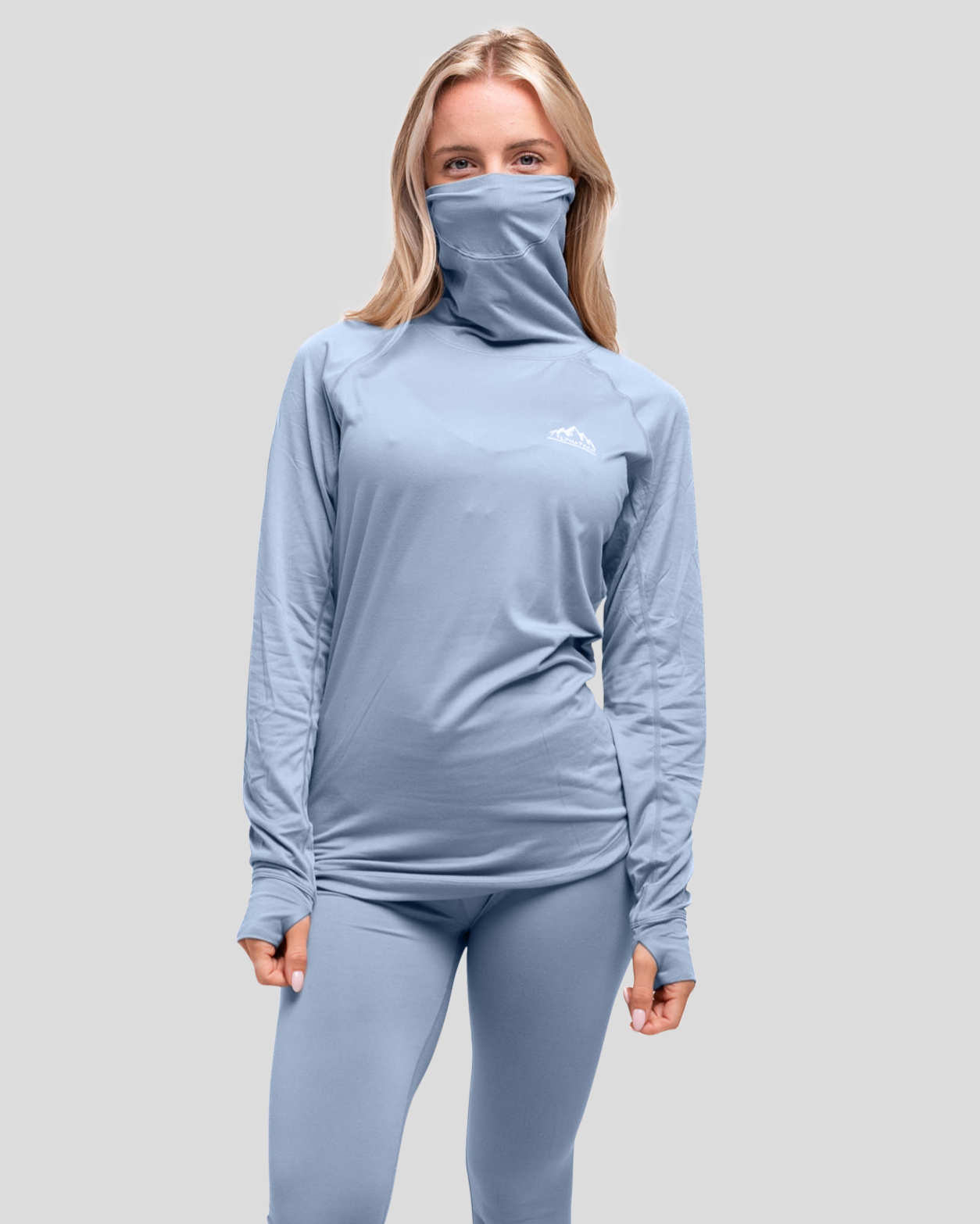 Long Neck Base Layer: Faded Denim