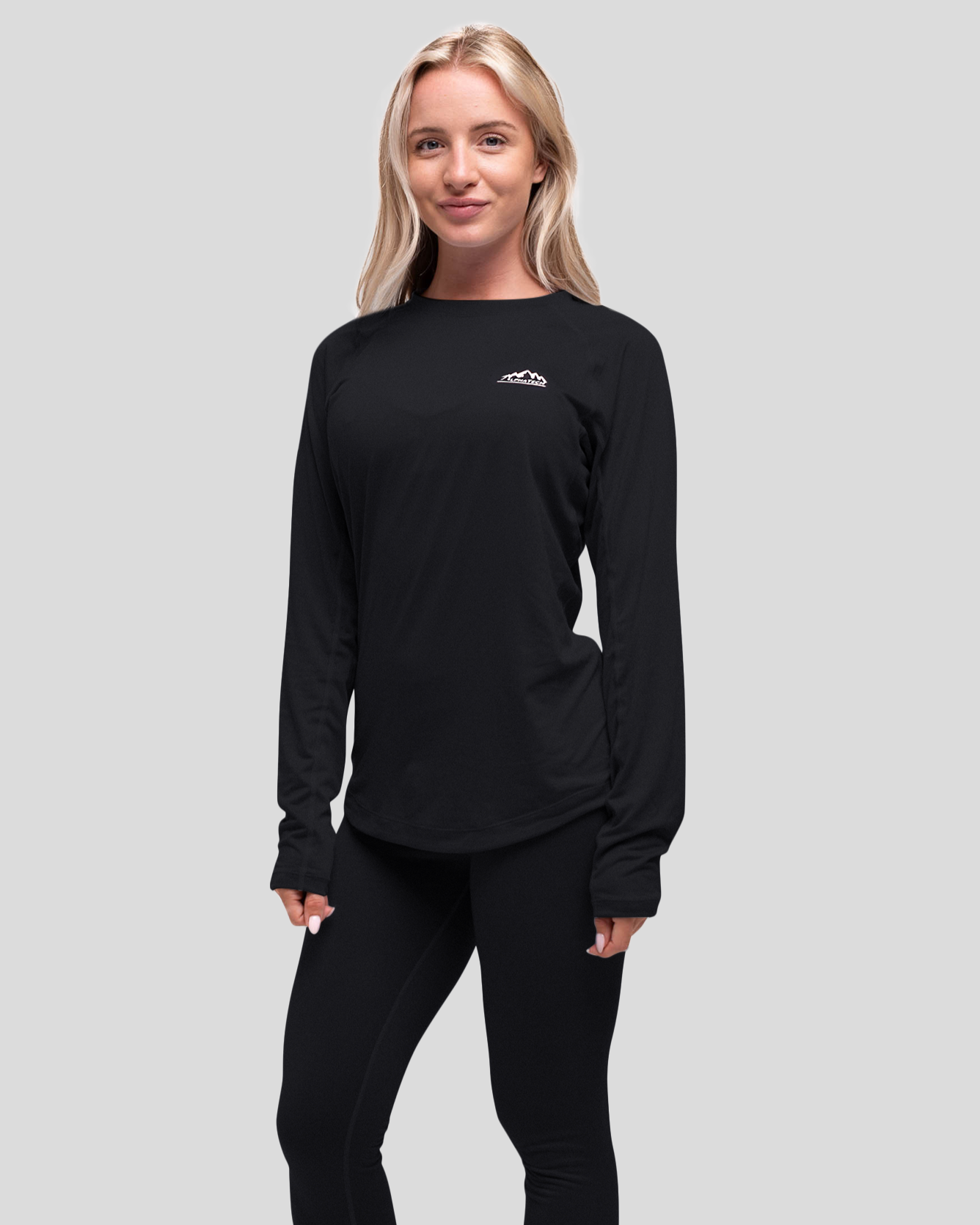 Crew Neck Base Layer: Black