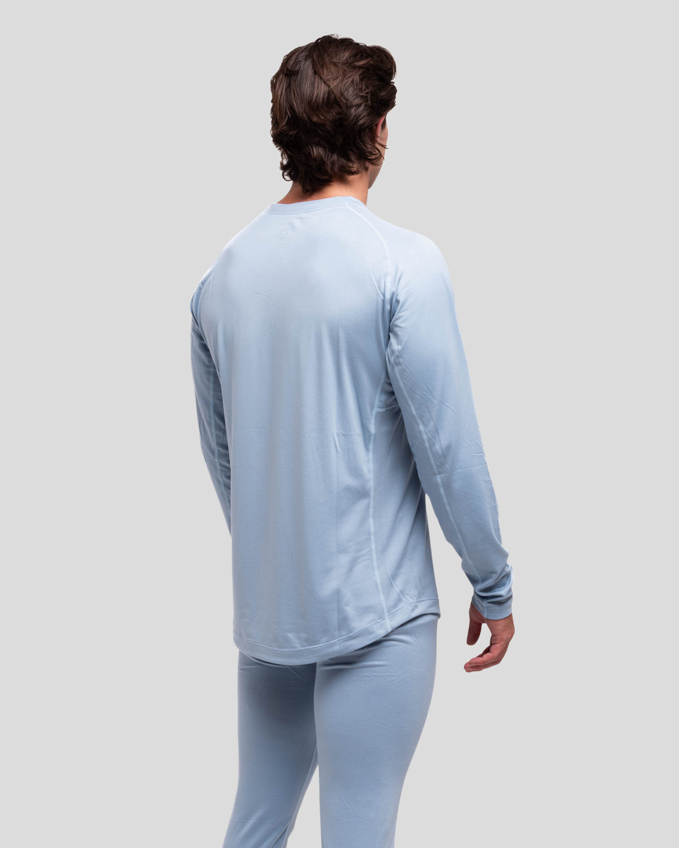 Crew Neck Base Layer: Faded Denim