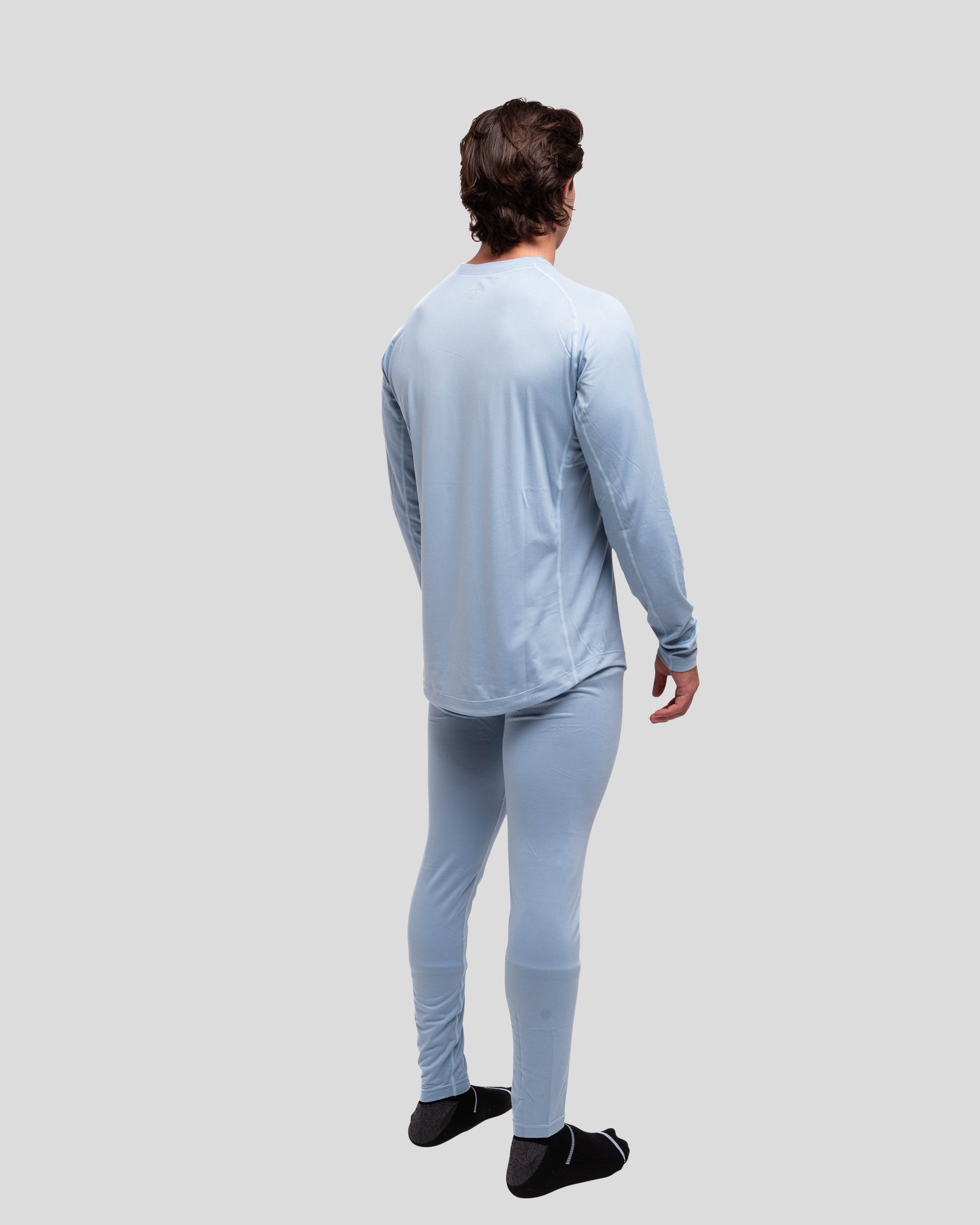 Crew Neck Base Layer: Faded Denim