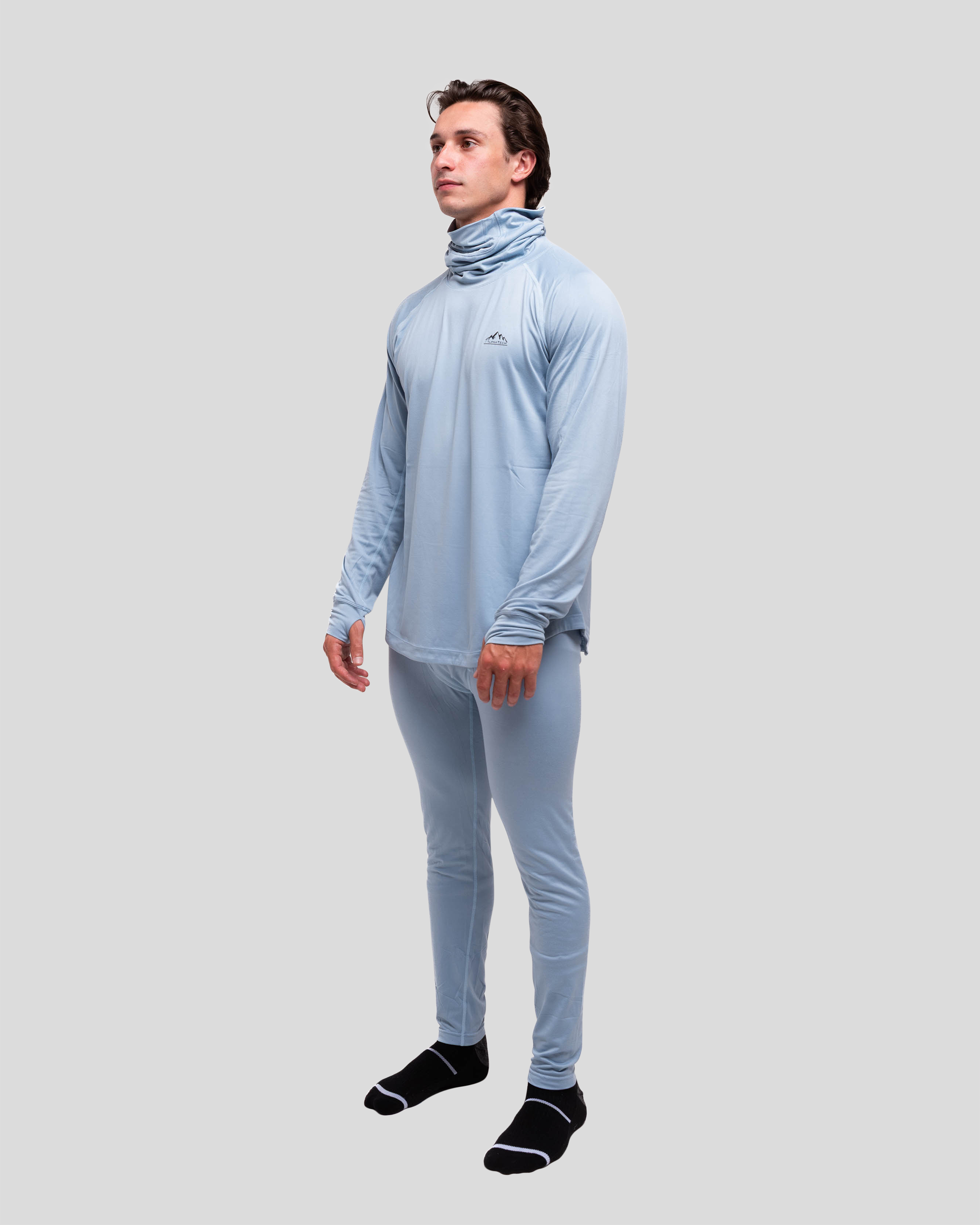 Long Neck Base Layer: Faded Denim