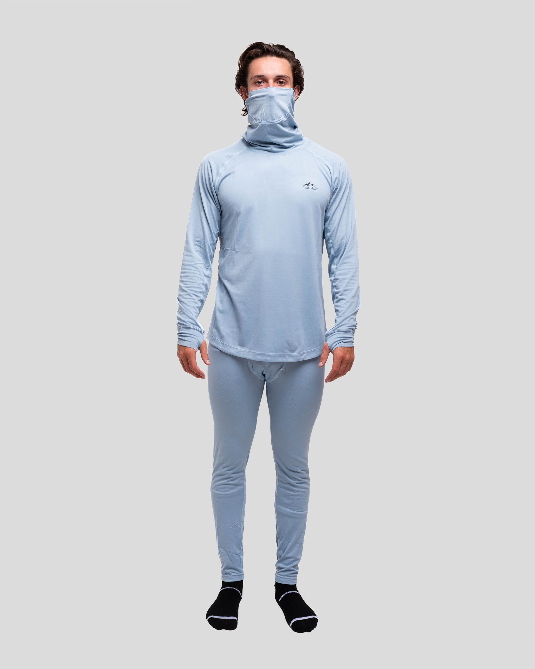 Long Neck Base Layer: Faded Denim