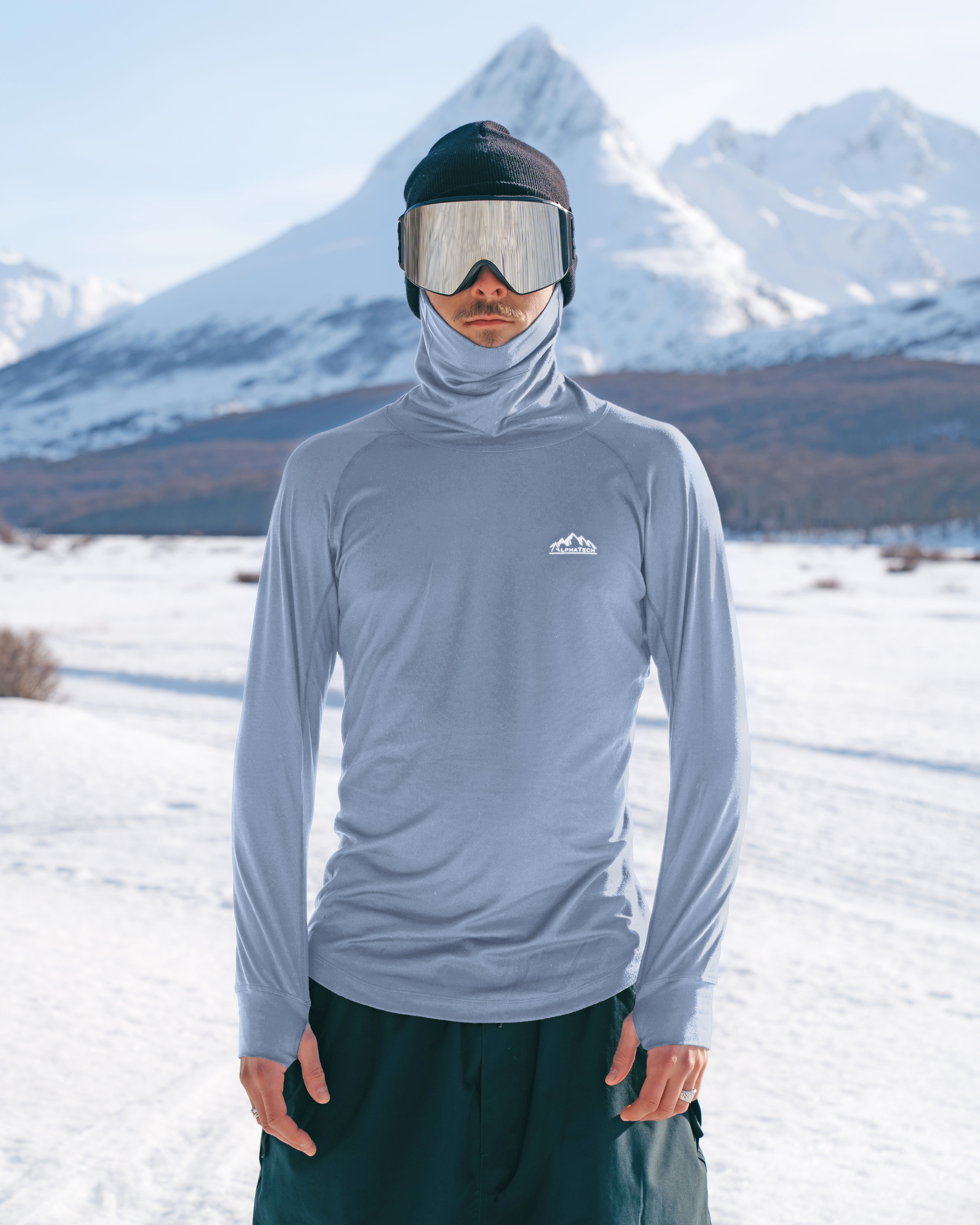Long Neck Base Layer: Faded Denim