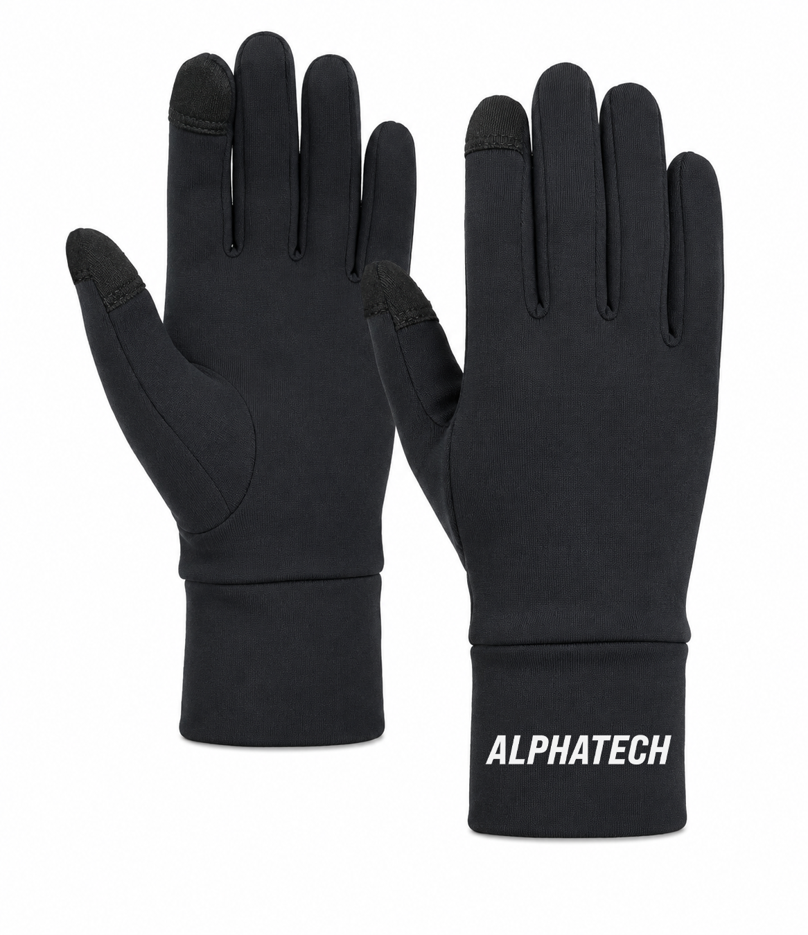Touchscreen Liner Gloves: Black