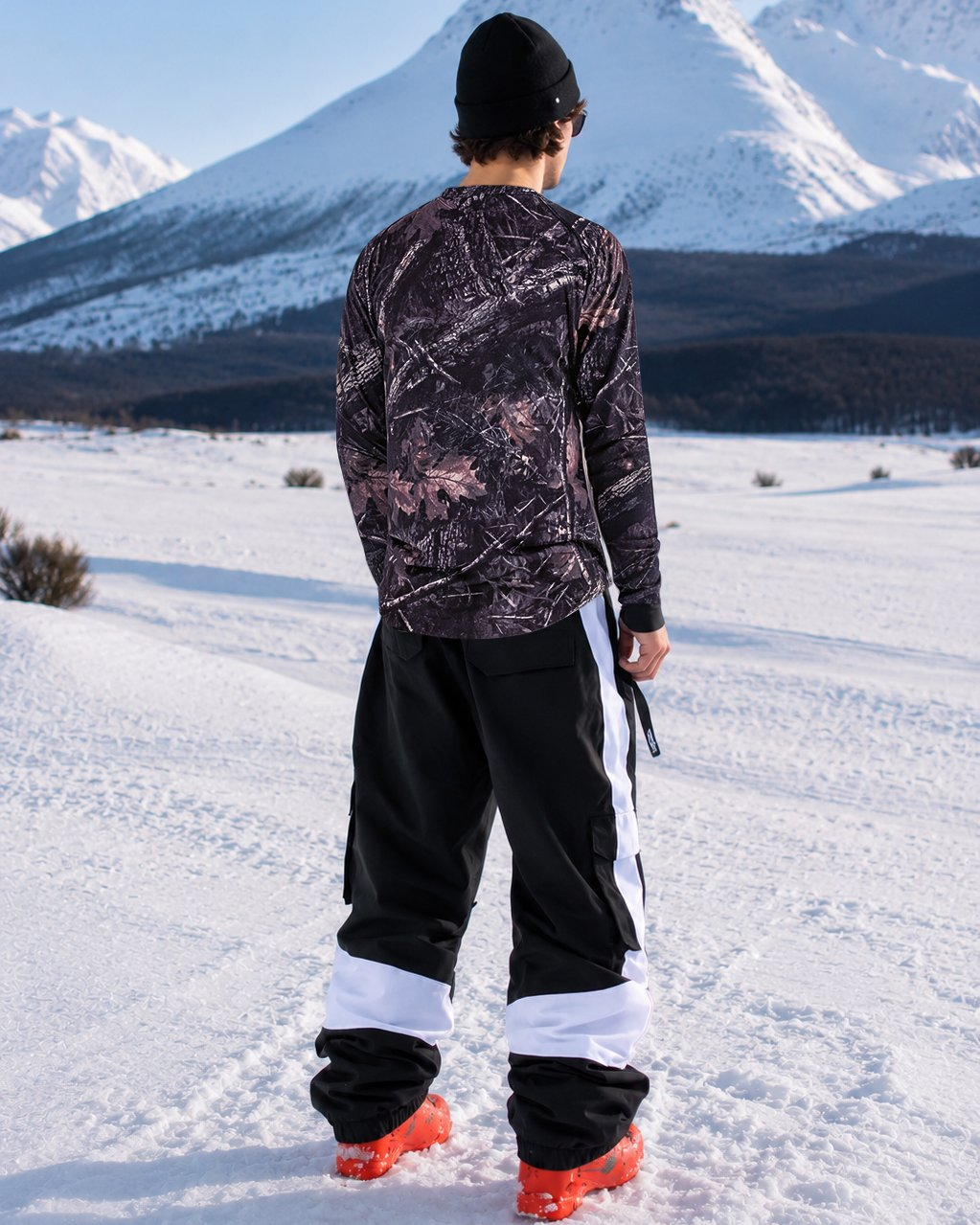 Crew Neck Base Layer: Dark Camo