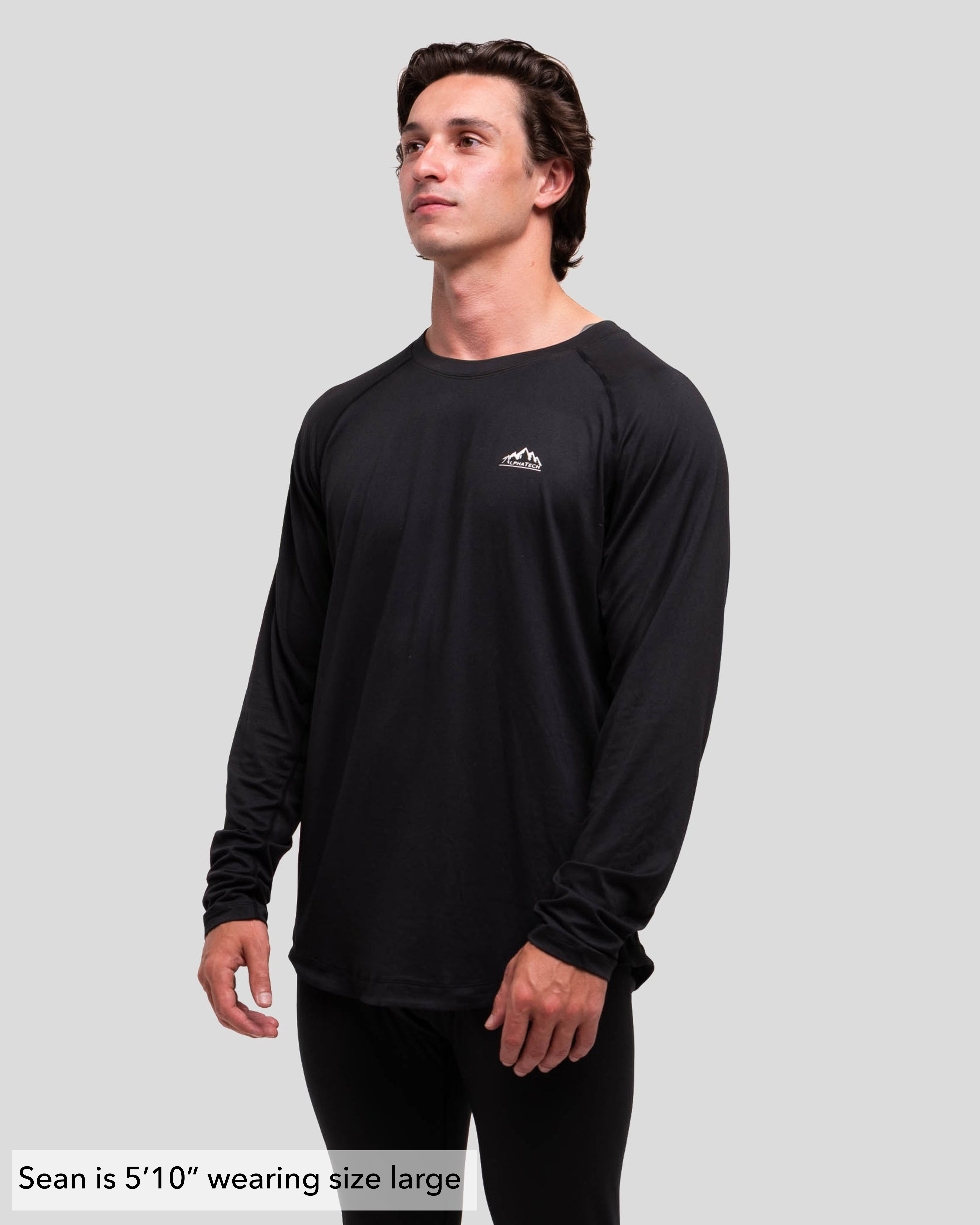 Crew Neck Base Layer: Black