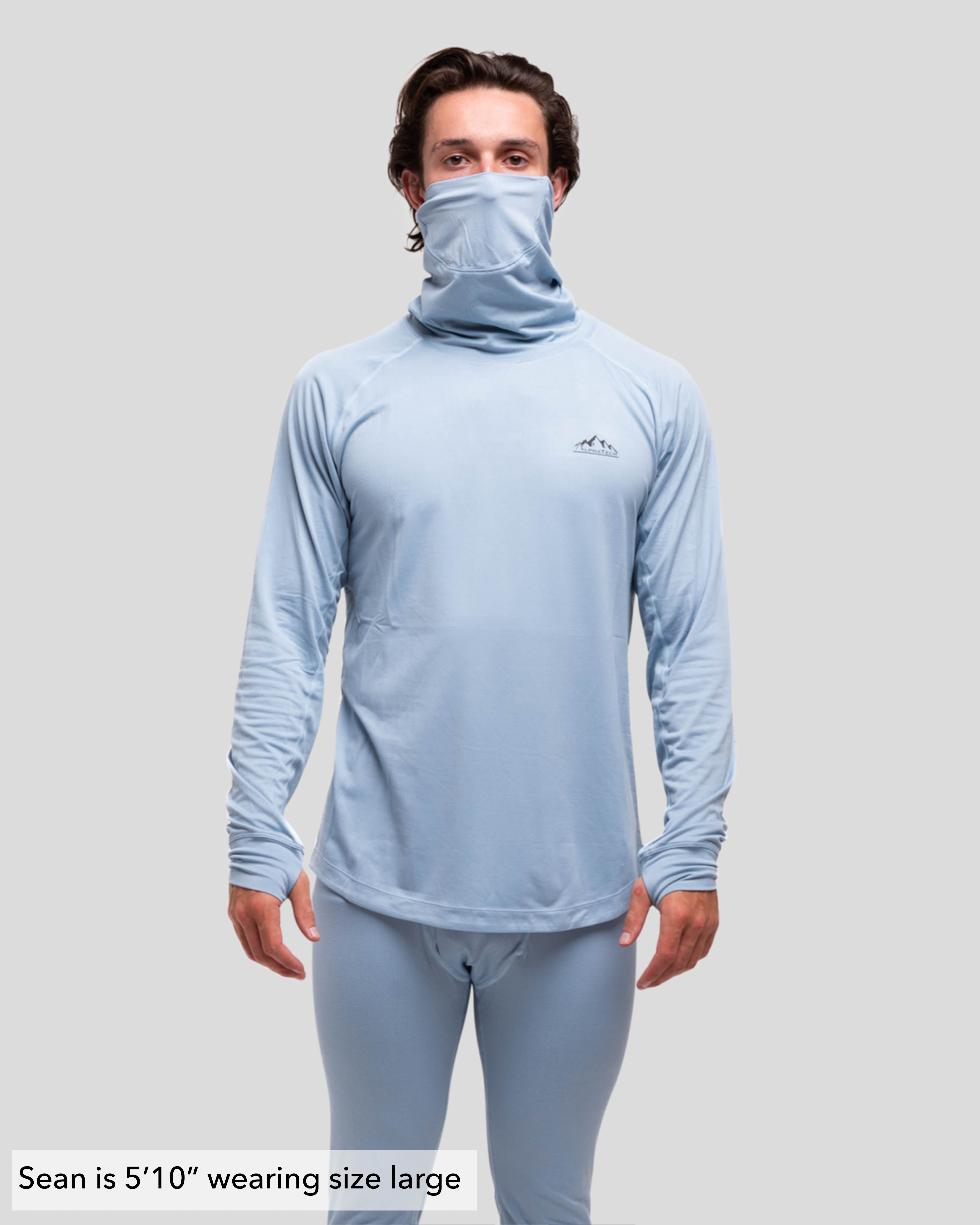 Long Neck Base Layer: Faded Denim