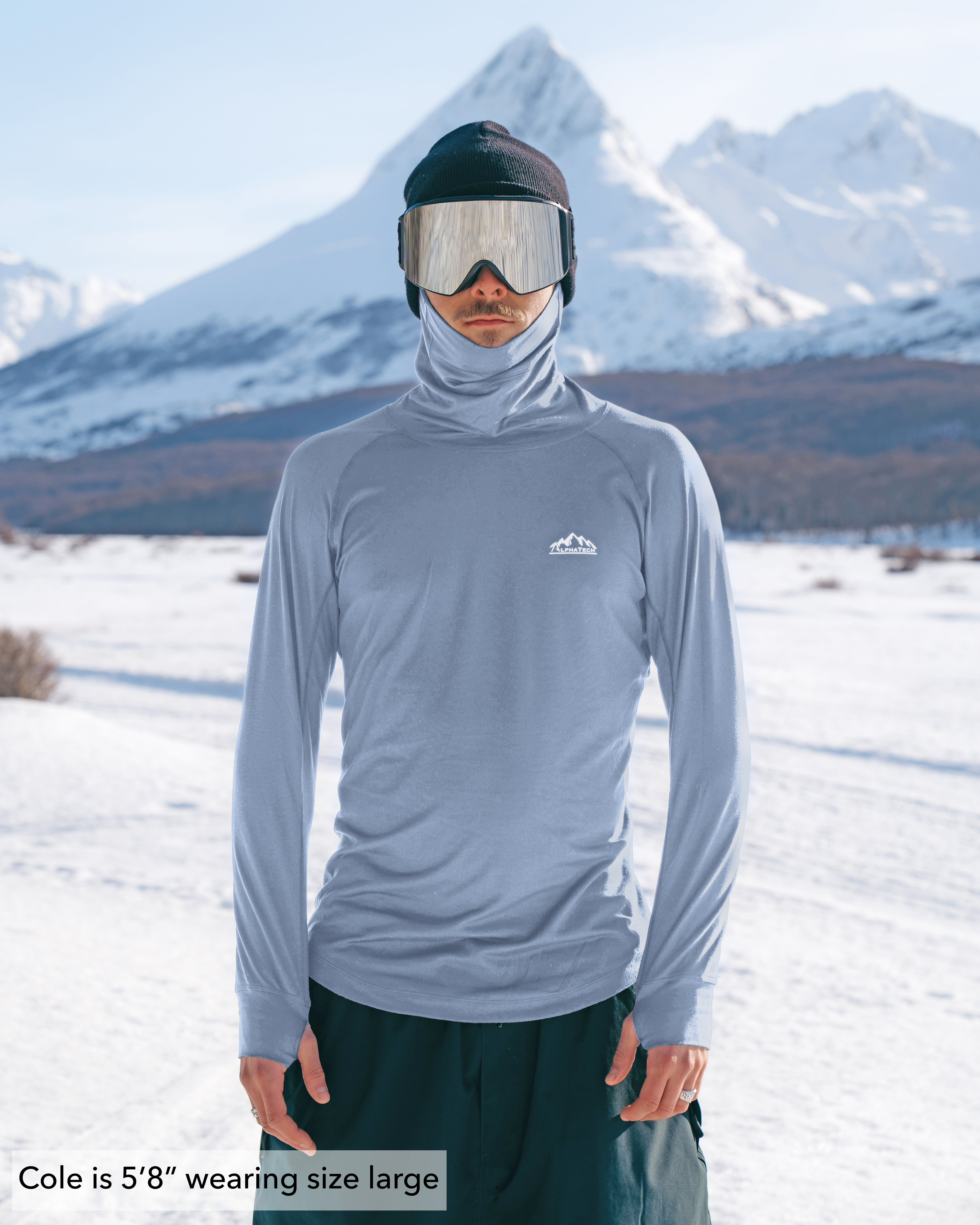 Long Neck Base Layer: Faded Denim